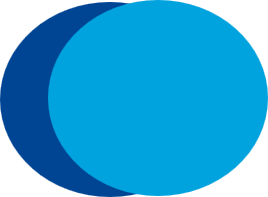 Kuvassa venn-diagrammi, jossa kaksi ympyrää yhdistyvät päällekkäin.